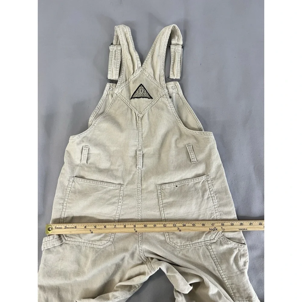 Vtg 90's SQZ Squeeze Beige Cotton Corduroy Bib Overalls Women's‎ Size Small